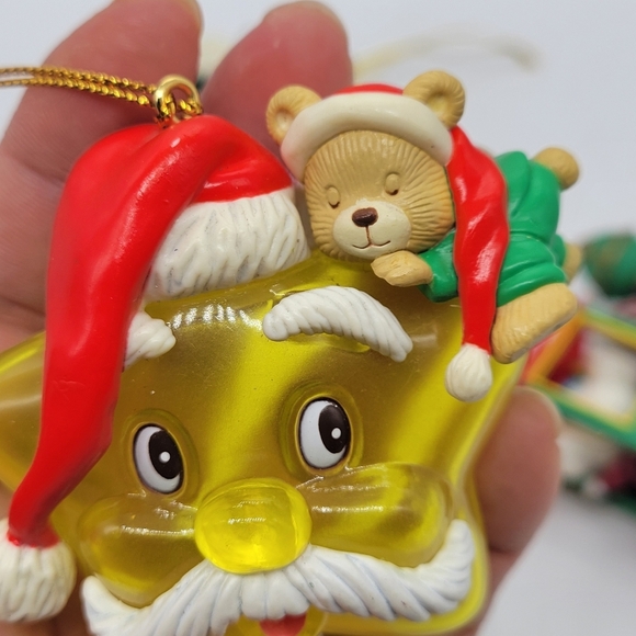 Set of 3 Christmas Gingerm Mouse on Locomotive Teddy Bear Sleeping on Santa Star - Picture 8 of 10